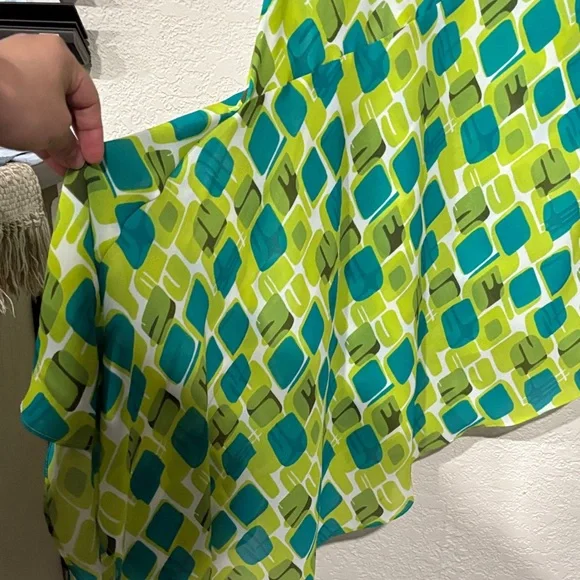 BCBGMaxAzria Vibrant Green and Teal Dress - Picture 4 of 7